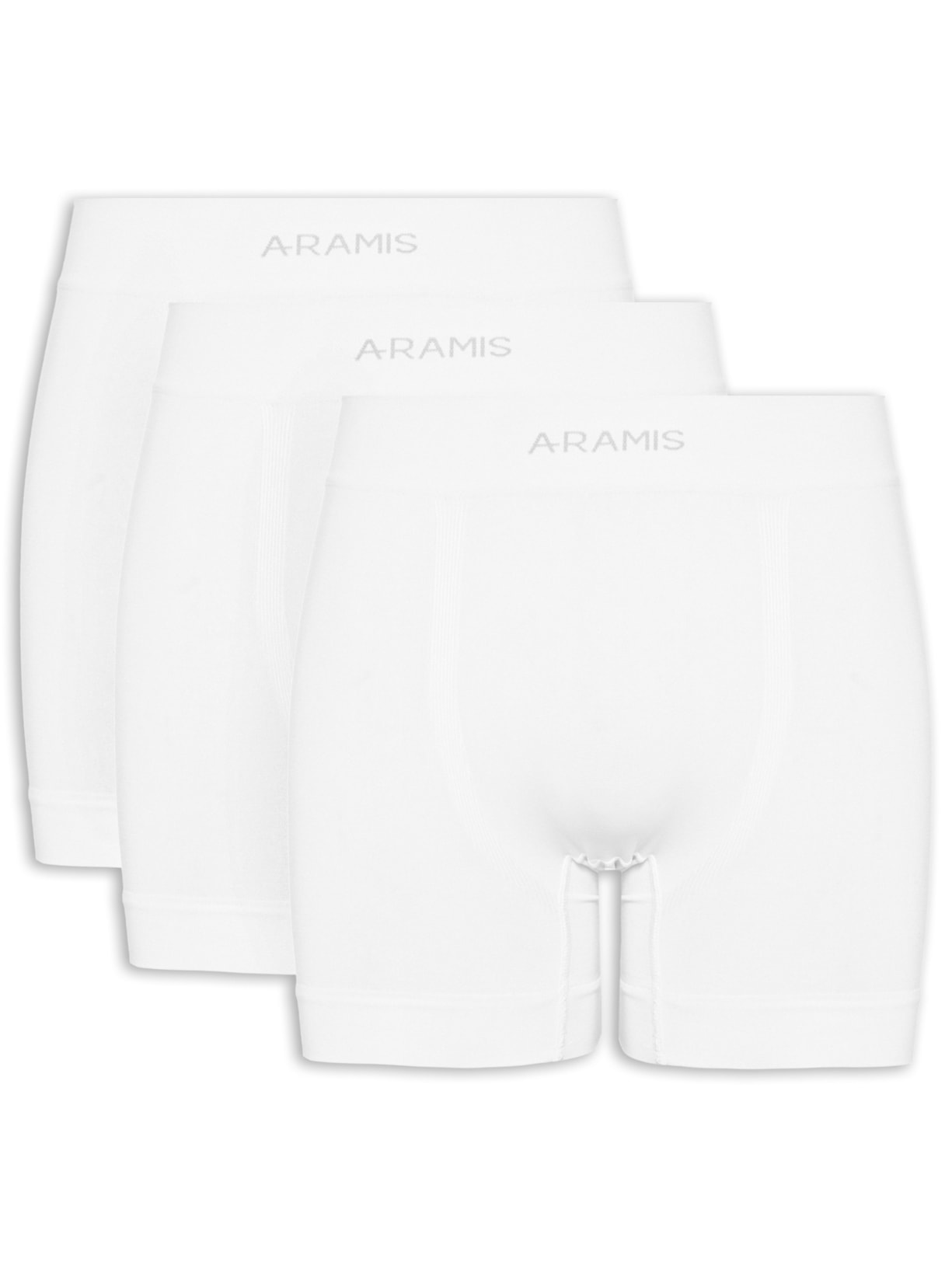 Kit 3 Cuecas Boxer Sem Costura - Branco