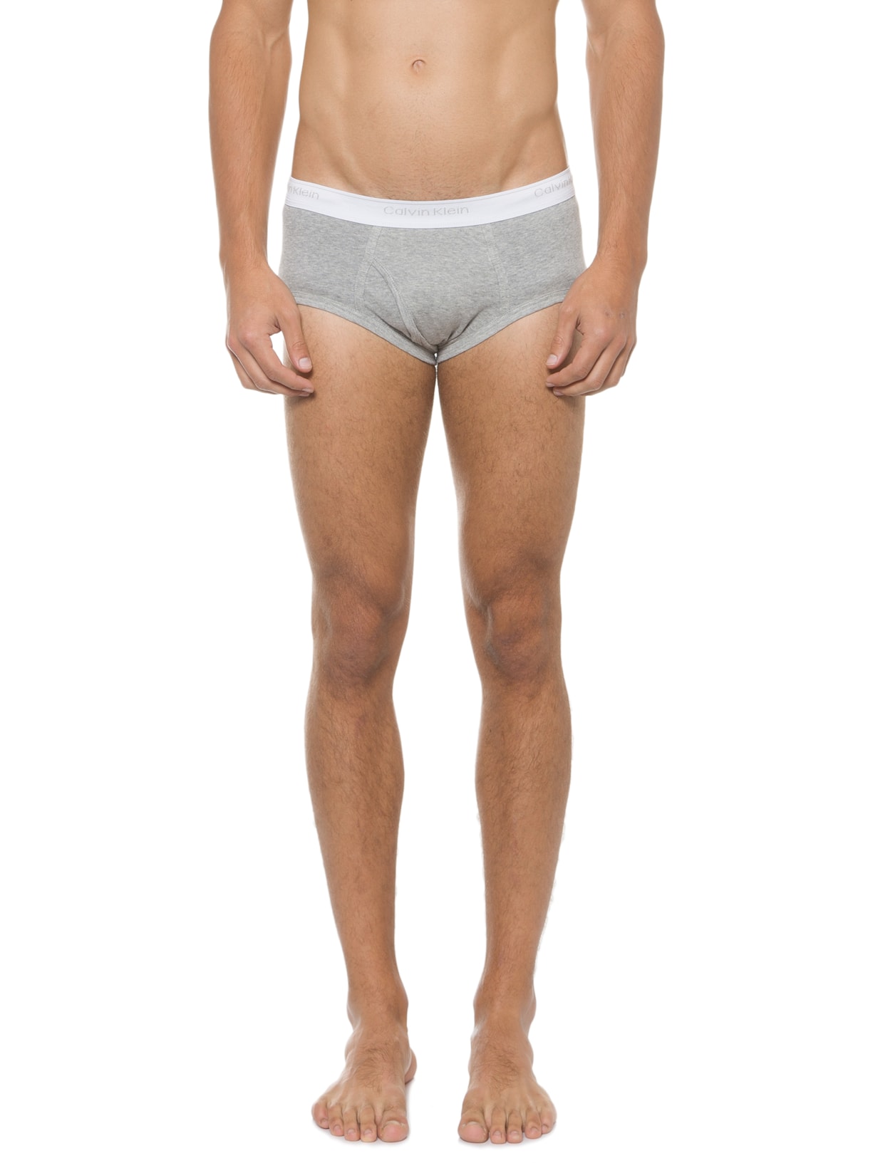 Kit 3 Cuecas Brief Cinza Calvin Klein Underwear