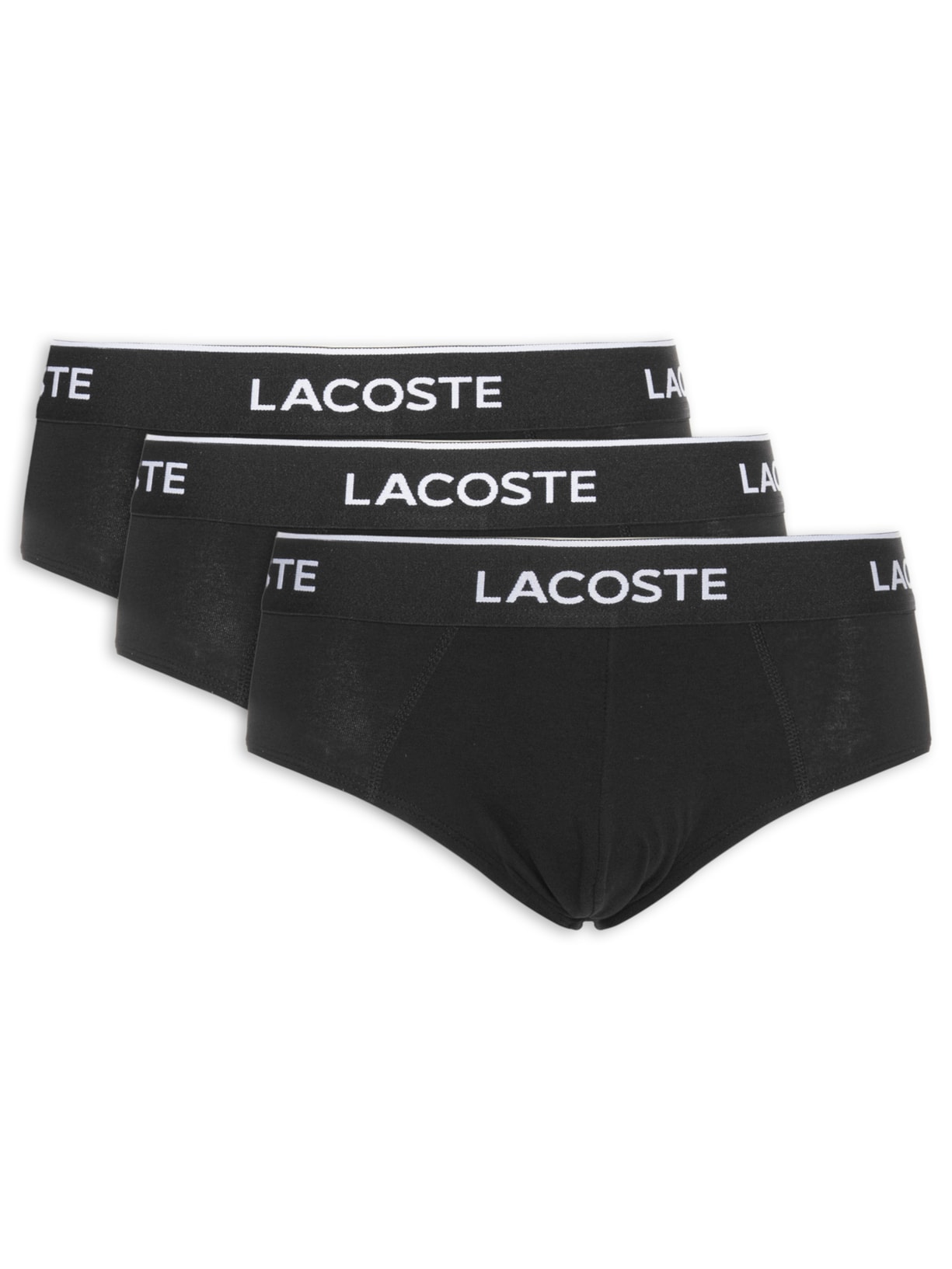 Kit 3 Cuecas Briefs Stretch - Preto