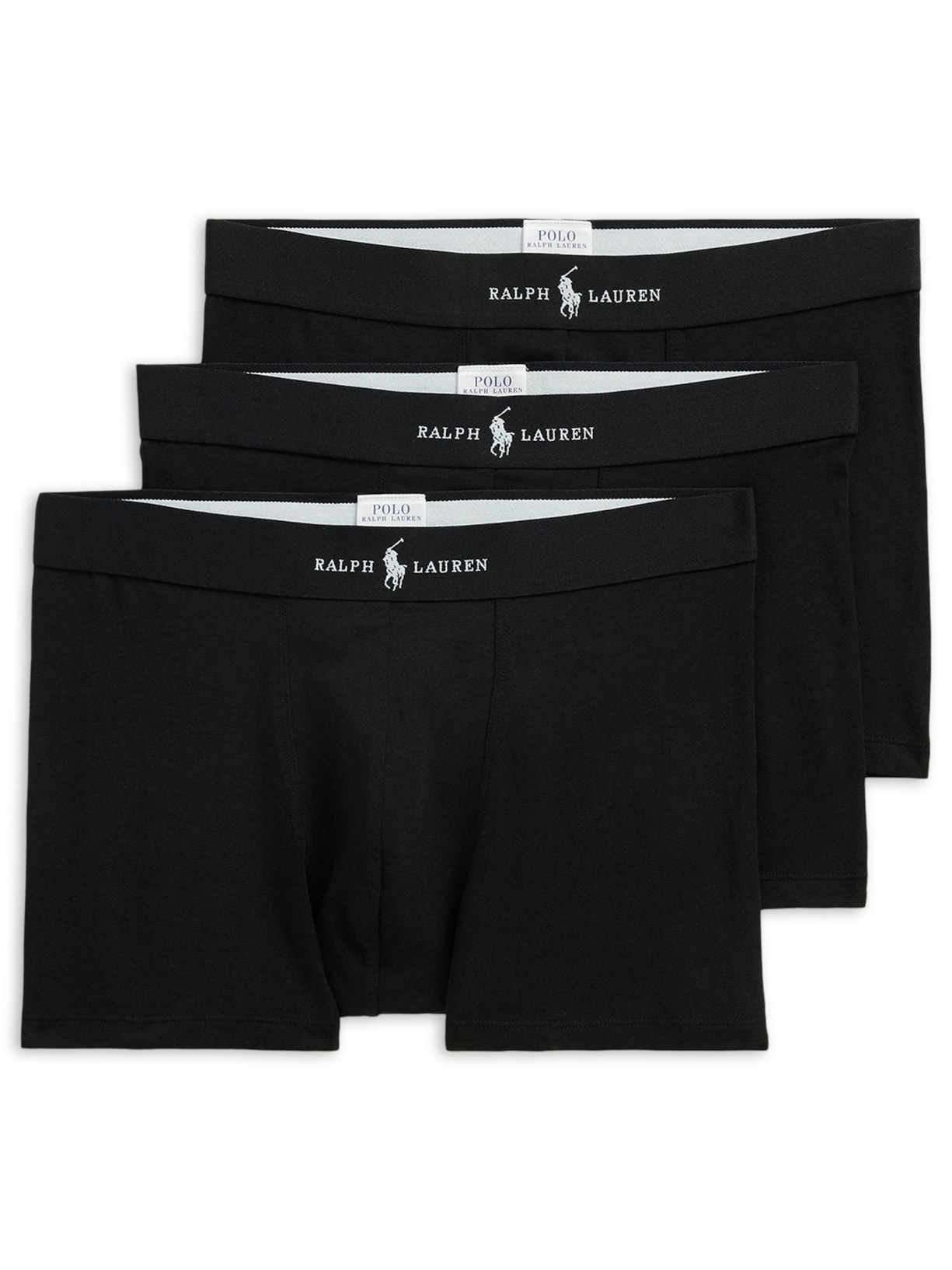 Kit 3 Cuecas Classic Trunk Minimal Logo Preto Polo Ralph Lauren