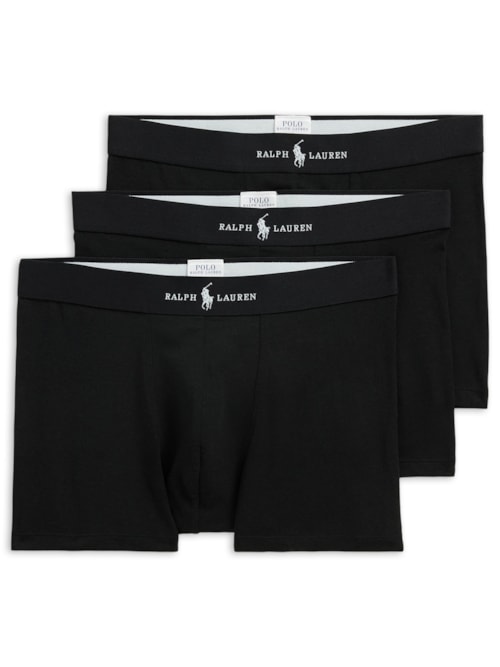 Kit 3 Cuecas Classic Trunk Minimal Logo - Preto