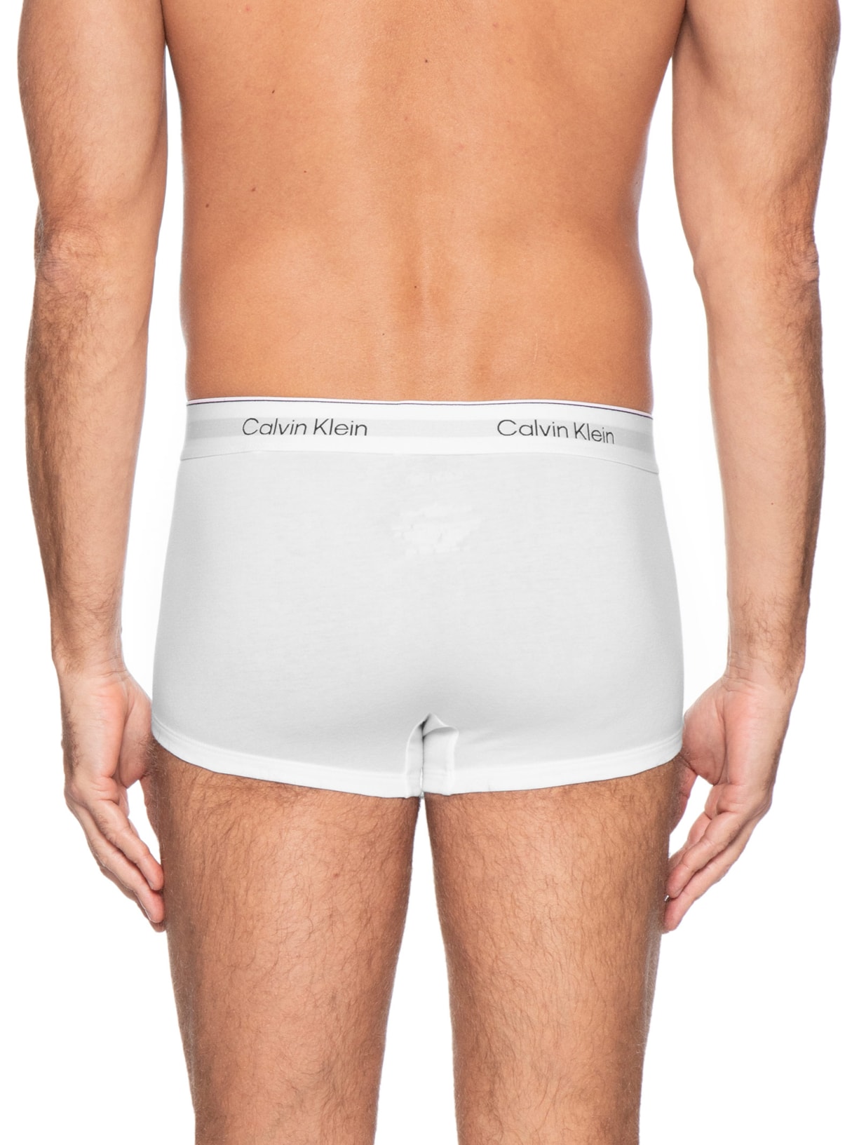 Kit 3 Cuecas Low Rise Trunk Icon Cotton Stretch Azul Calvin Klein Underwear