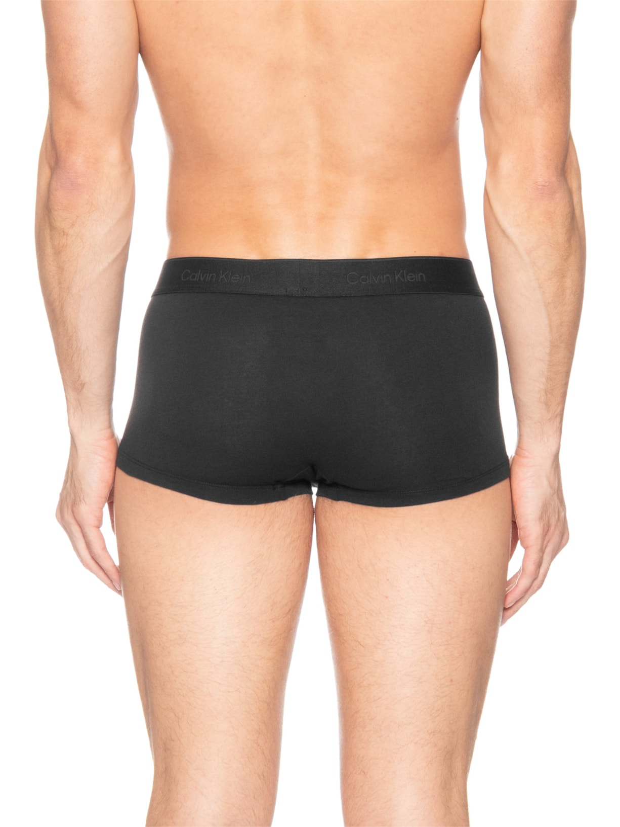 Kit 3 Cuecas Low Rise Trunk Icon Cotton Stretch Preto Calvin Klein Underwear