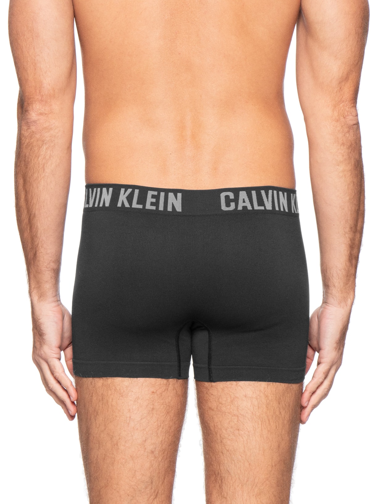 Kit 3 Cuecas Low Rise Trunk Seamless Micro Preto Calvin Klein Underwear