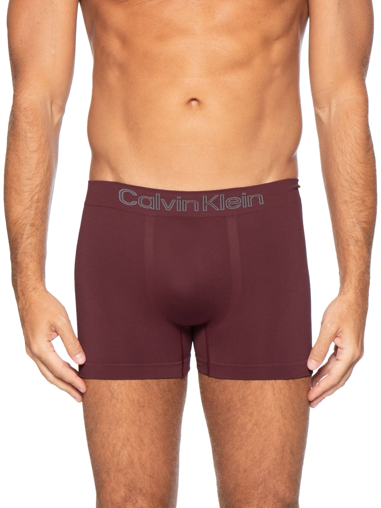 Kit 3 Cuecas Low Rise Trunk Seamless Micro Vermelho Calvin Klein Underwear
