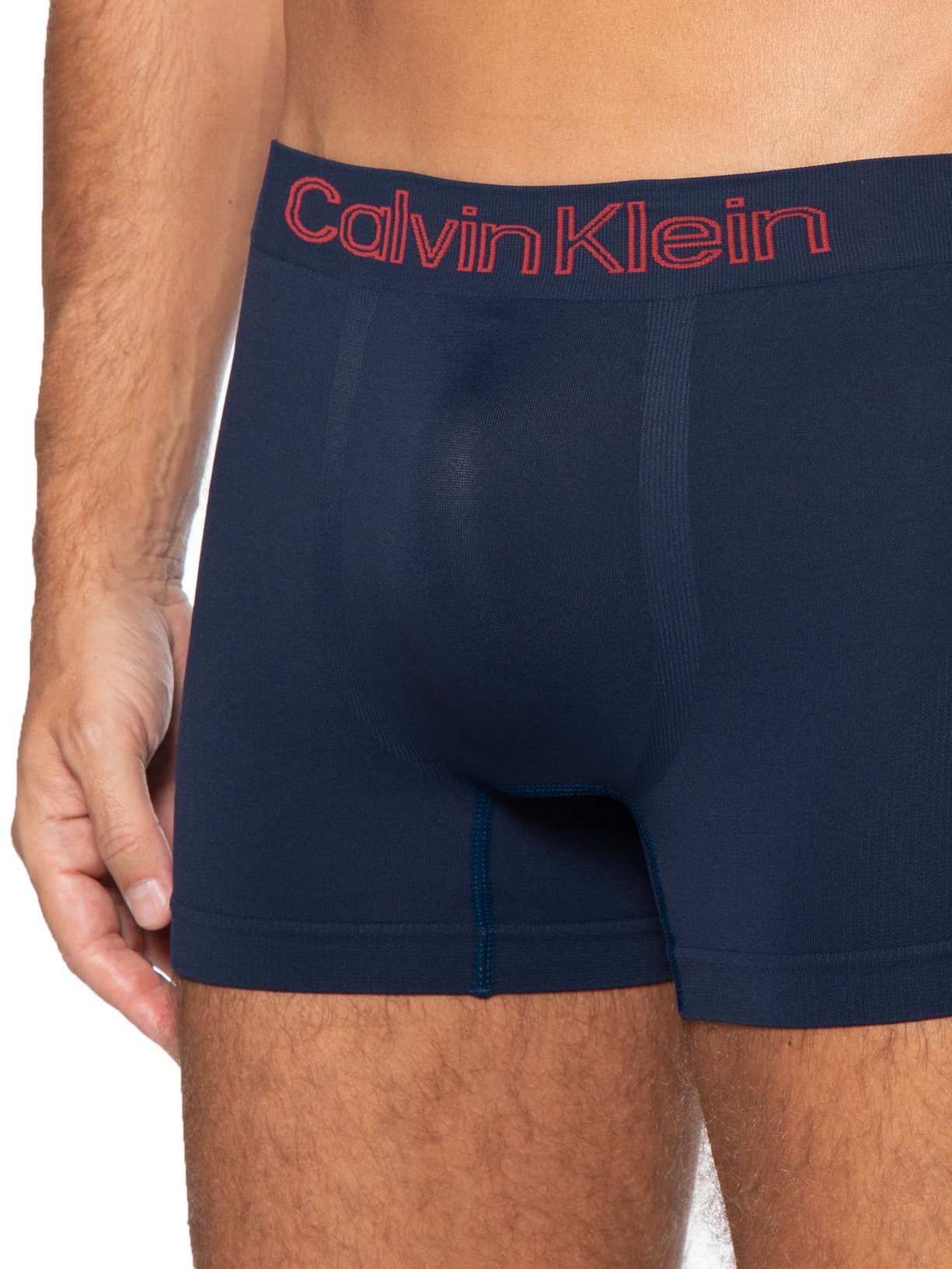Kit 3 Cuecas Low Rise Trunk Seamless Micro Vermelho Calvin Klein Underwear