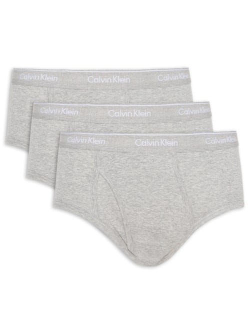 Kit 3 Cuecas Masculinas Brief Em Ribana De Algodão - Cinza