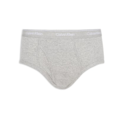 Kit 3 Cuecas Masculinas Brief Em Ribana De Algodão - Cinza