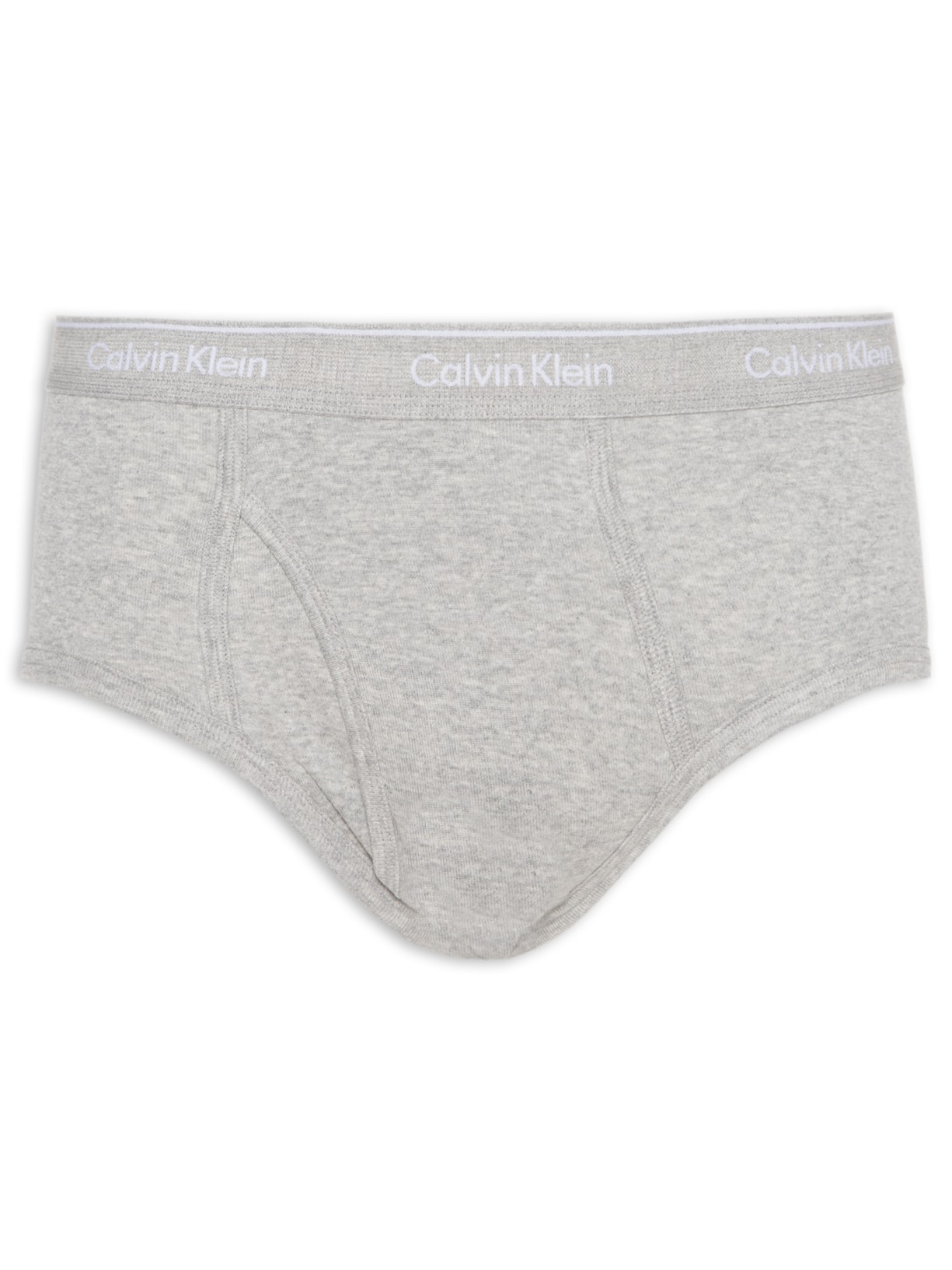 Kit 3 Cuecas Masculinas Brief Em Ribana De Algodão - Cinza