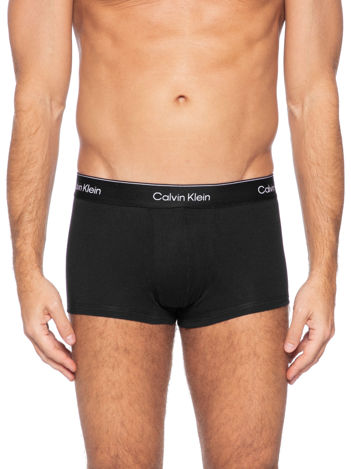 Kit 3 Cuecas Masculinas Low Rise Trunk Icon Cotton Stretch Preto Calvin Klein Underwear