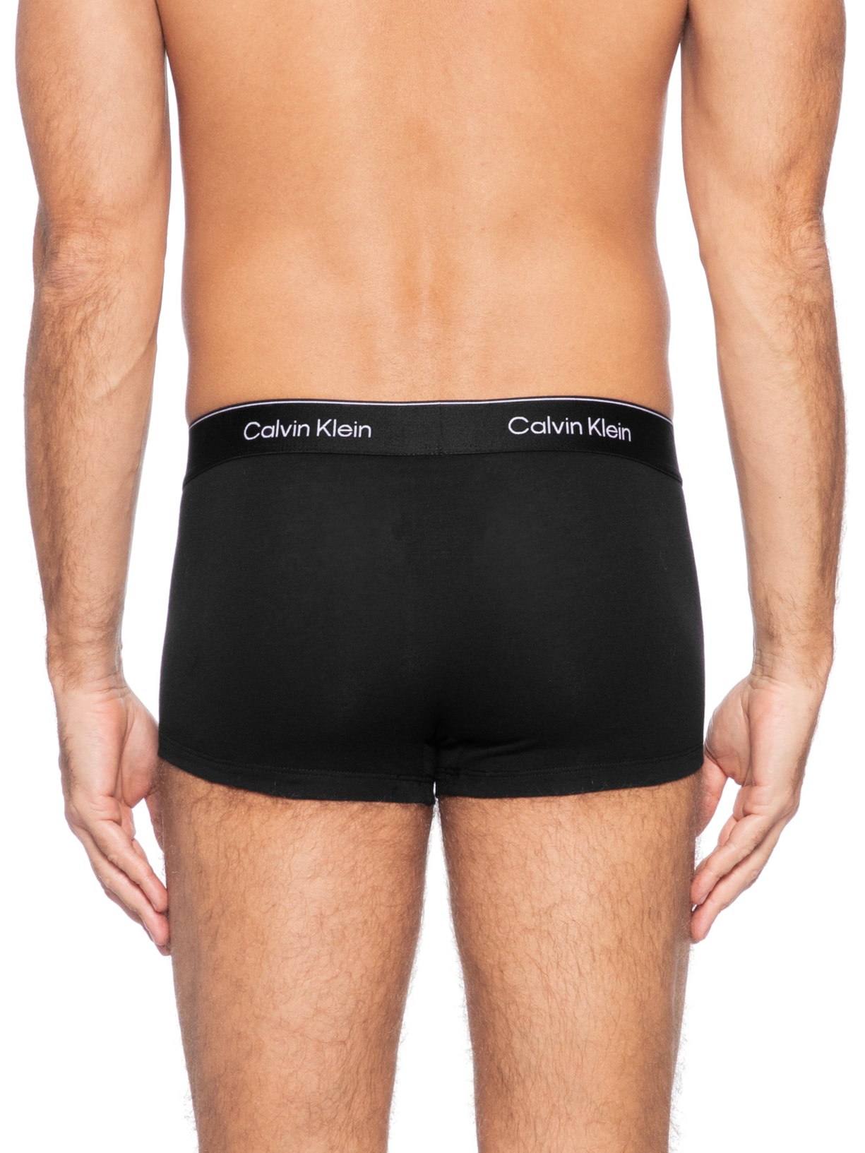 Kit 3 Cuecas Masculinas Low Rise Trunk Icon Cotton Stretch Preto Calvin Klein Underwear