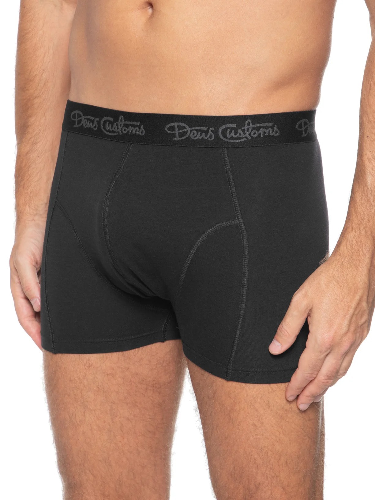 Kit 3 Cuecas Mid Rise Preto Deus Ex Machina