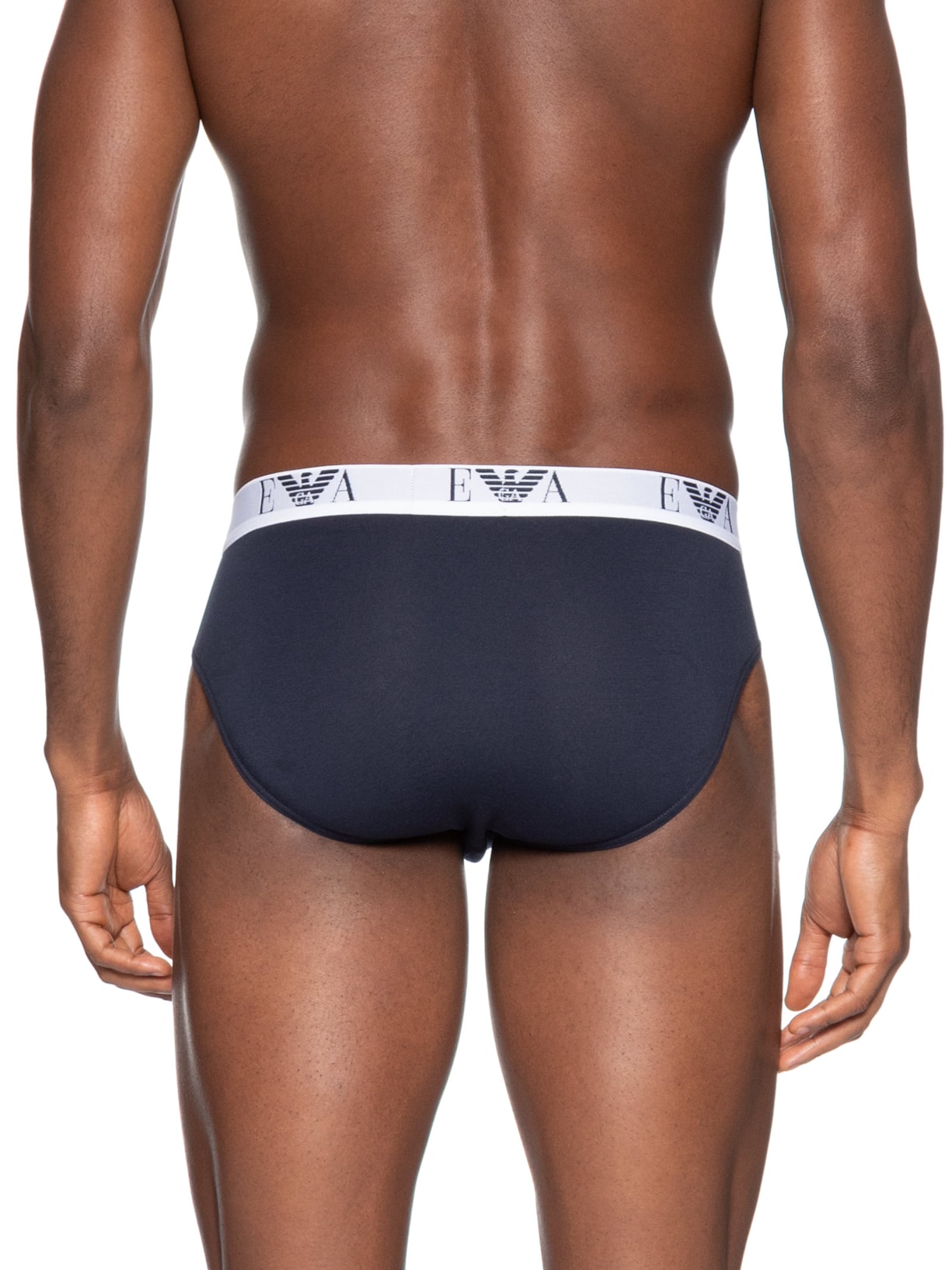 Kit 3 Cuecas Slip Bottom 3 Peças Azul Emporio Armani Bodywear