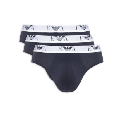 Kit 3 Cuecas Slip Bottom 3 Peças - Azul