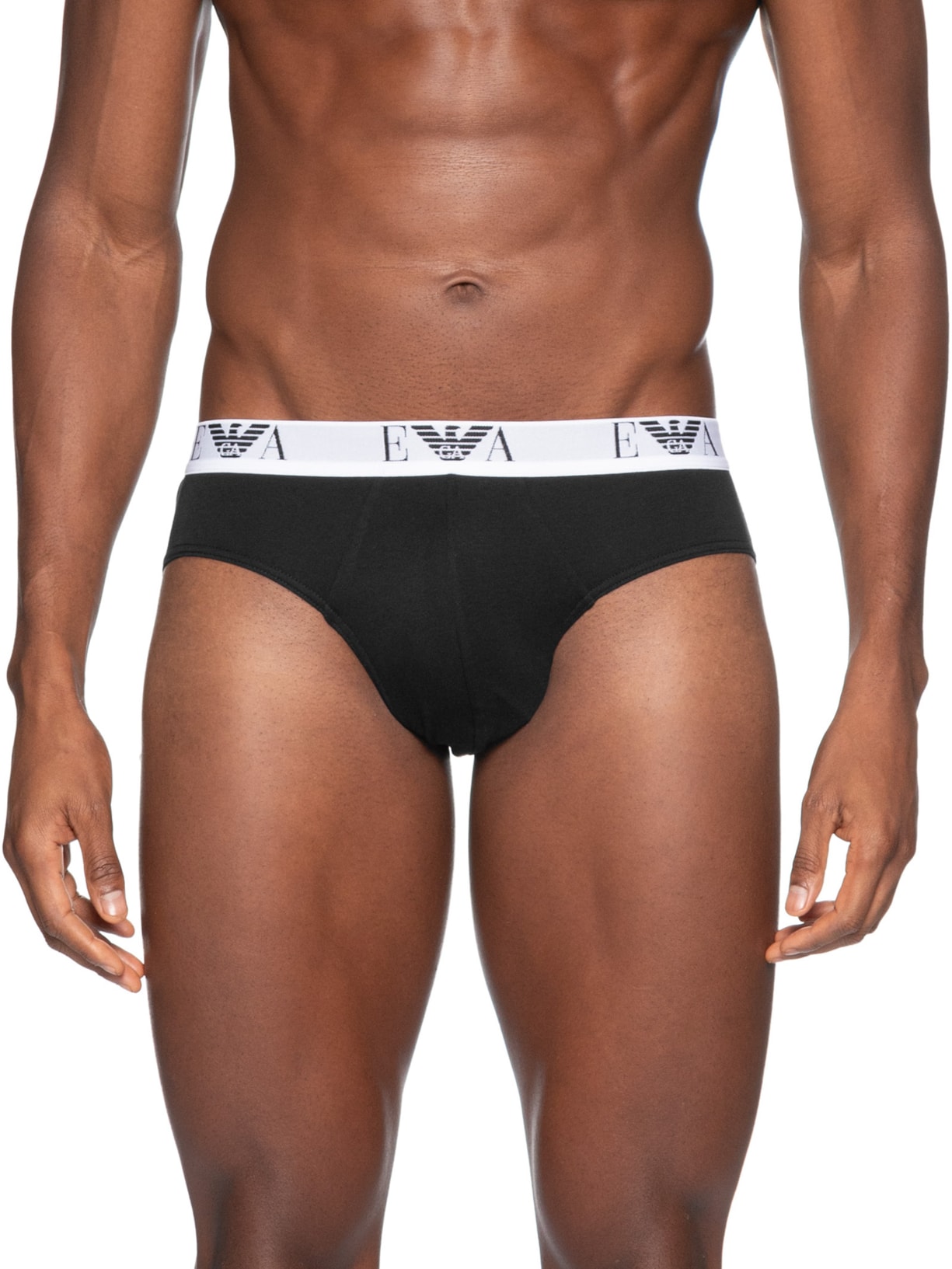 Kit 3 Cuecas Slip Bottom 3 Peças Preto Emporio Armani Bodywear