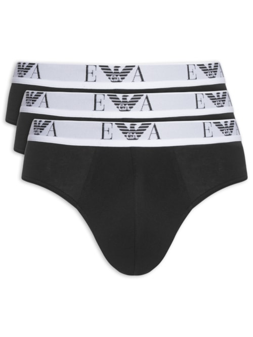 Kit 3 Cuecas Slip Bottom 3 Peças - Preto