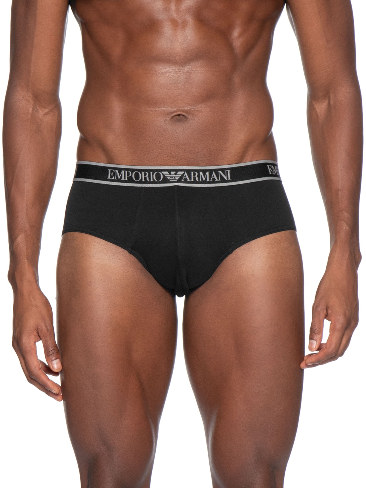 Kit 3 Cuecas Slip Bottom – Preto Emporio Armani Bodywear