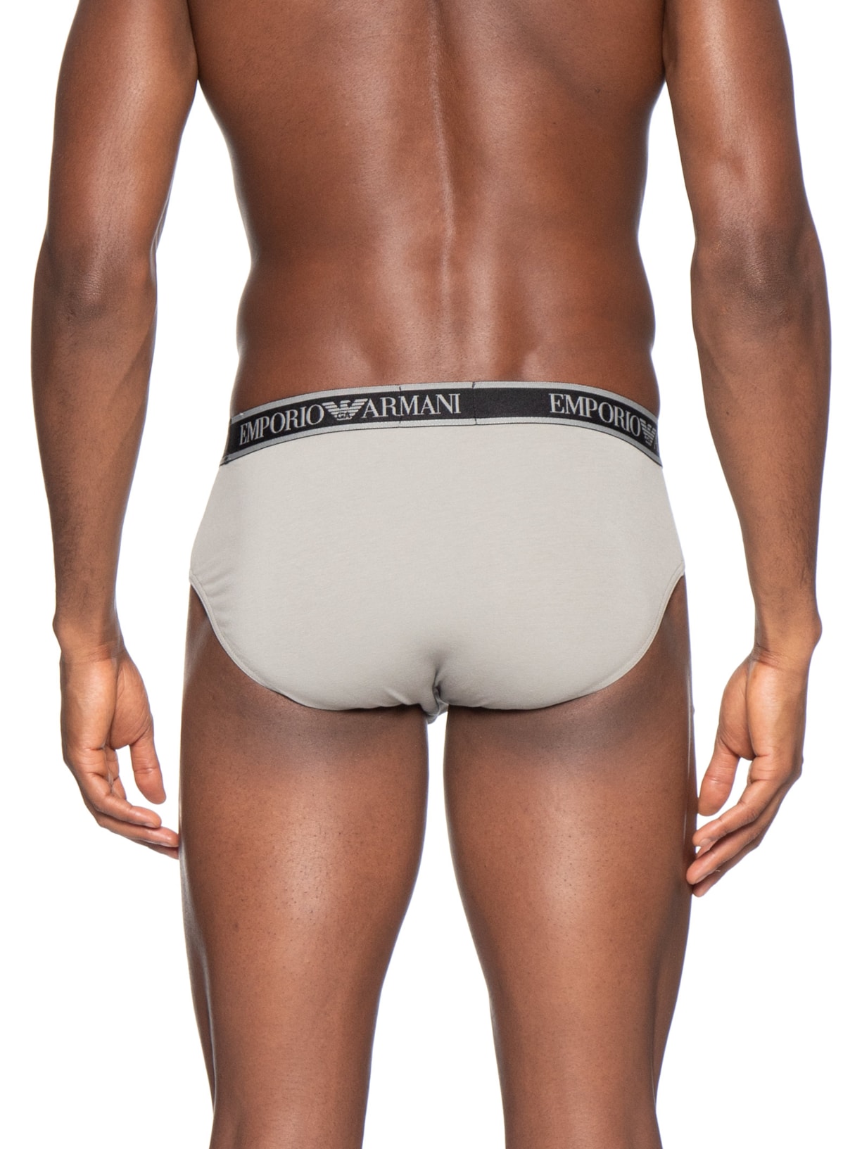 Kit 3 Cuecas Slip Bottom – Preto Emporio Armani Bodywear