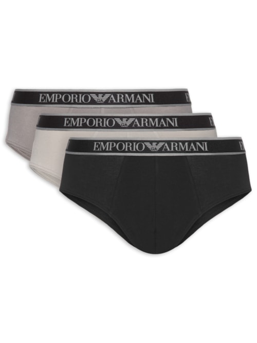 Kit 3 Cuecas Slip Bottom – Preto