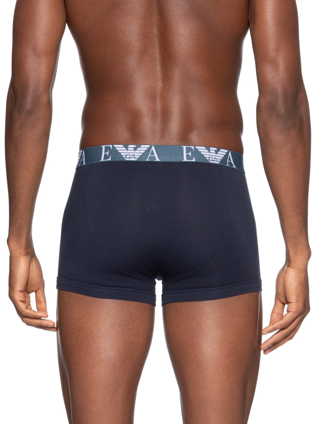 Kit 3 Cuecas Trunk Bottom 3 Peças Azul Emporio Armani Bodywear