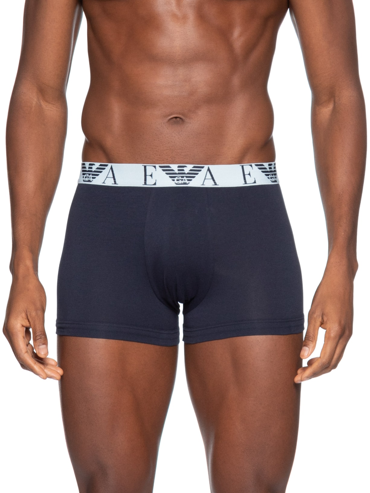 Kit 3 Cuecas Trunk Bottom 3 Peças Azul Emporio Armani Bodywear