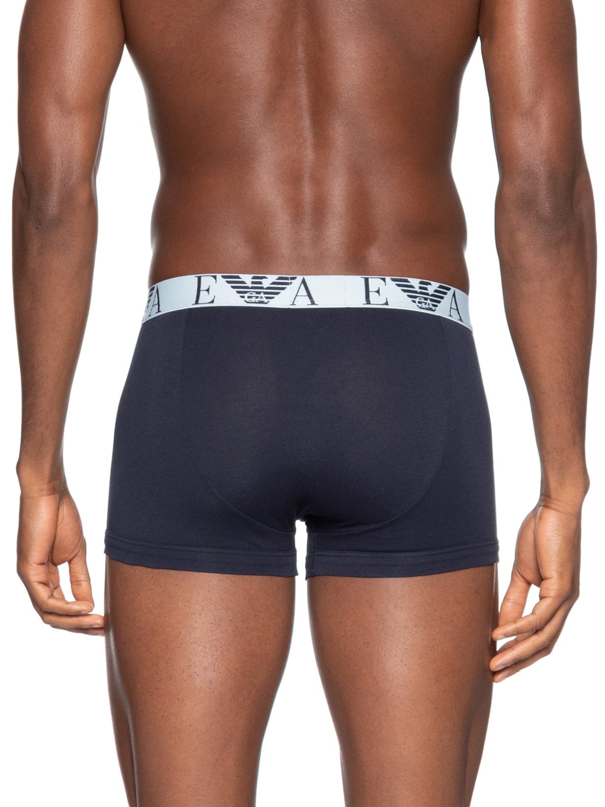 Kit 3 Cuecas Trunk Bottom 3 Peças Azul Emporio Armani Bodywear