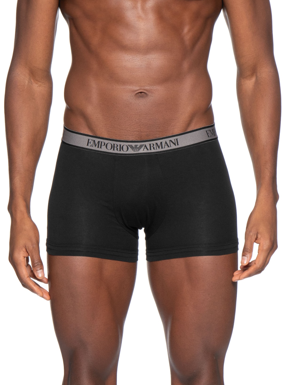 Kit 3 Cuecas Trunk Bottom Masculina Preto Emporio Armani Bodywear