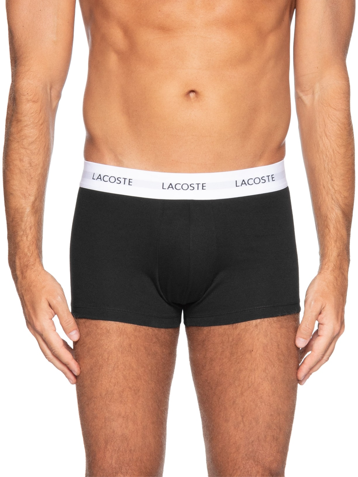 Kit 3 Cuecas Trunk Stretch Preto Lacoste