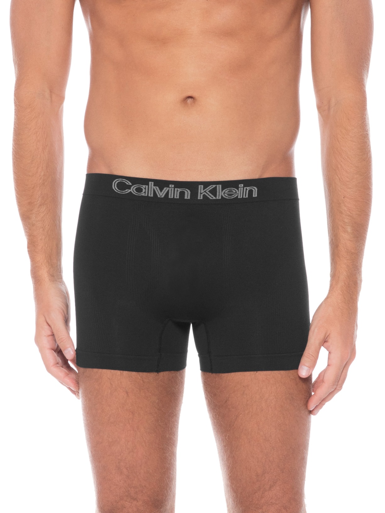 Kit 3 De Cuecas Low Rise Trunk Sem Costura Preto Calvin Klein Underwear