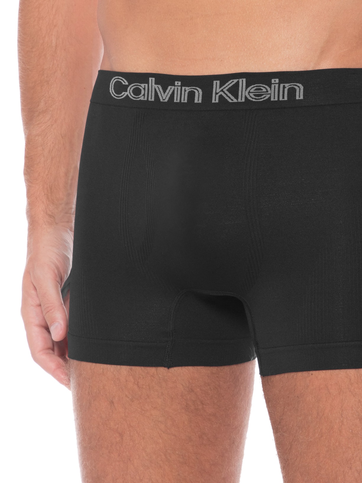 Kit 3 De Cuecas Low Rise Trunk Sem Costura Preto Calvin Klein Underwear