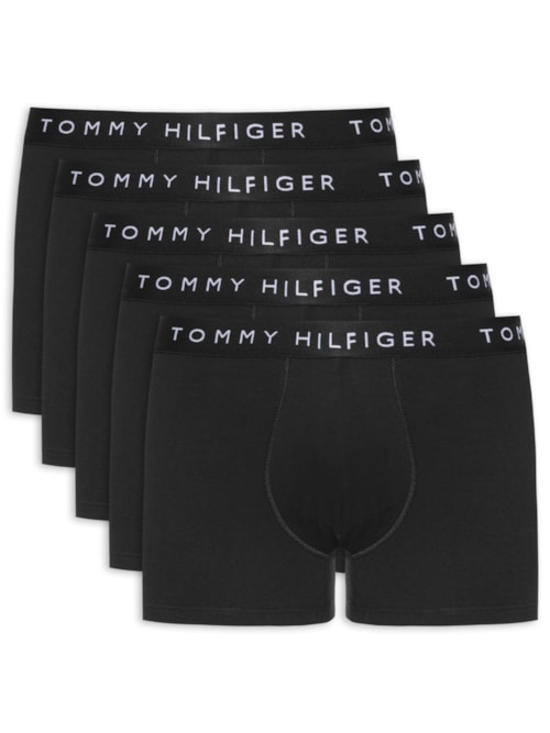 Kit 5 Cuecas Masculinas Boxer De Algodão - Preto