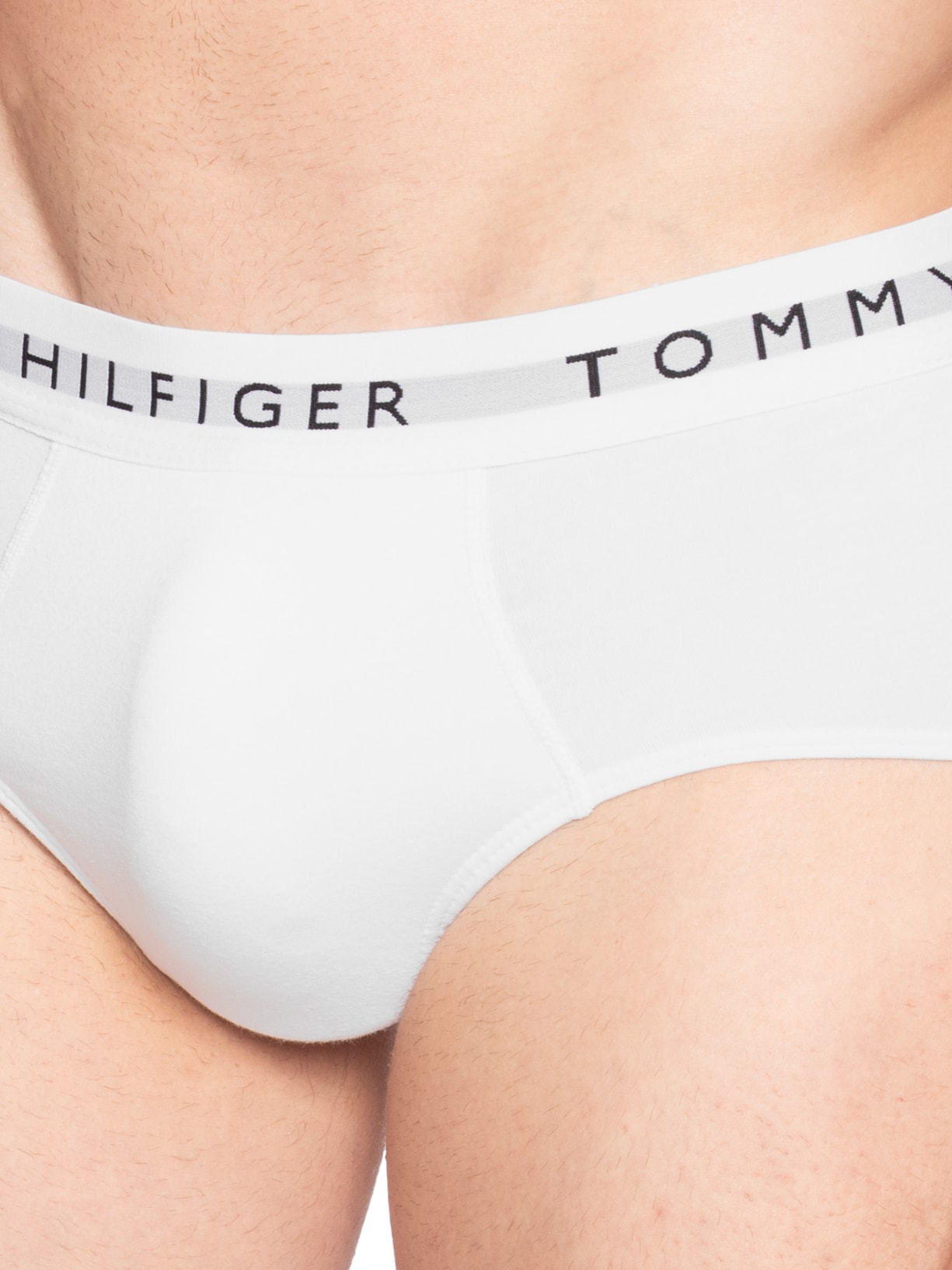 Kit 5 Cuecas Masculinas Brief De Algodão Branco Tommy Hilfiger