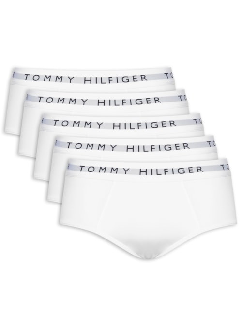 Kit 5 Cuecas Masculinas Brief De Algodão - Branco