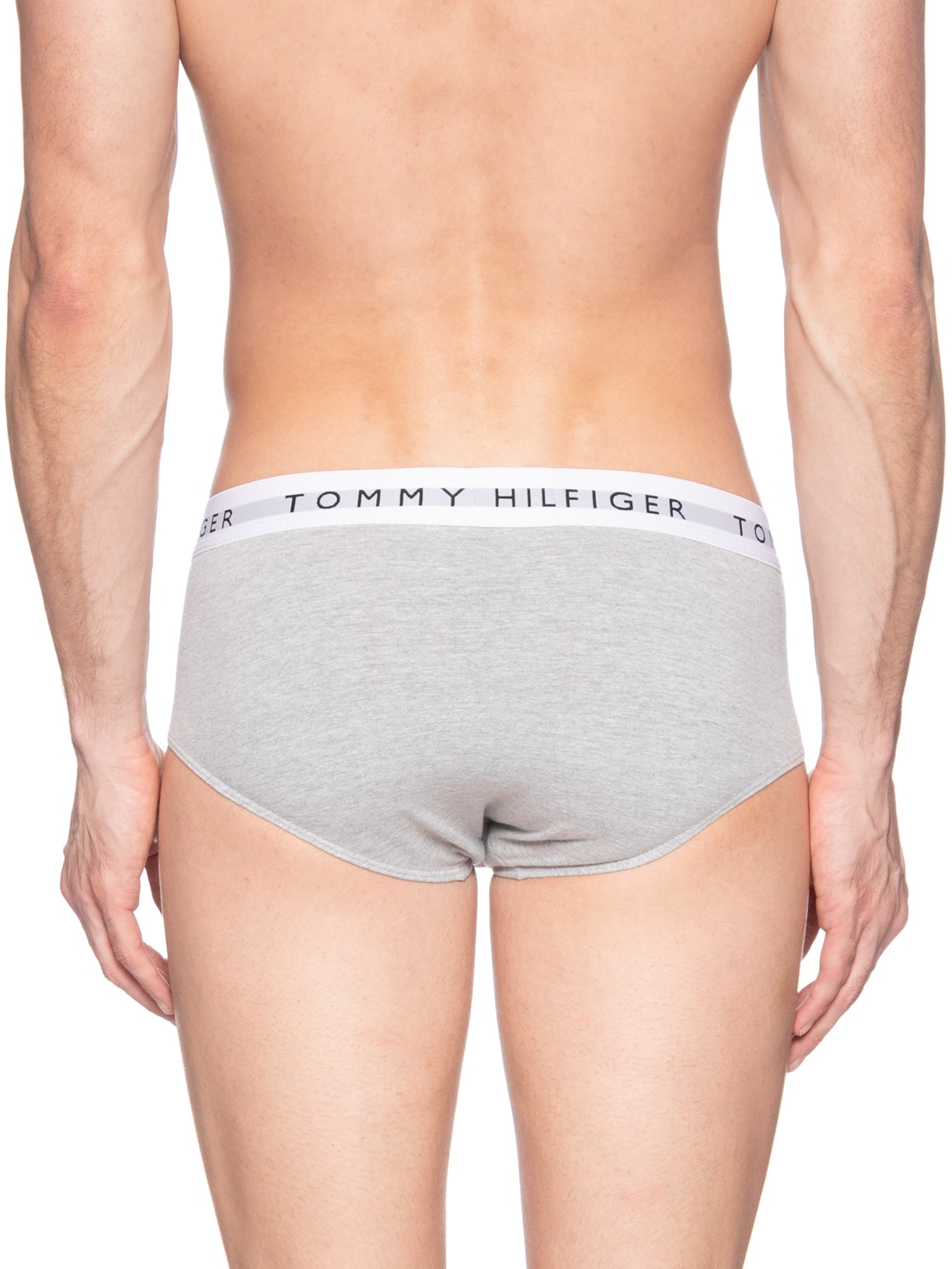 Kit 5 Cuecas Masculinas Brief De Algodão Cinza Tommy Hilfiger