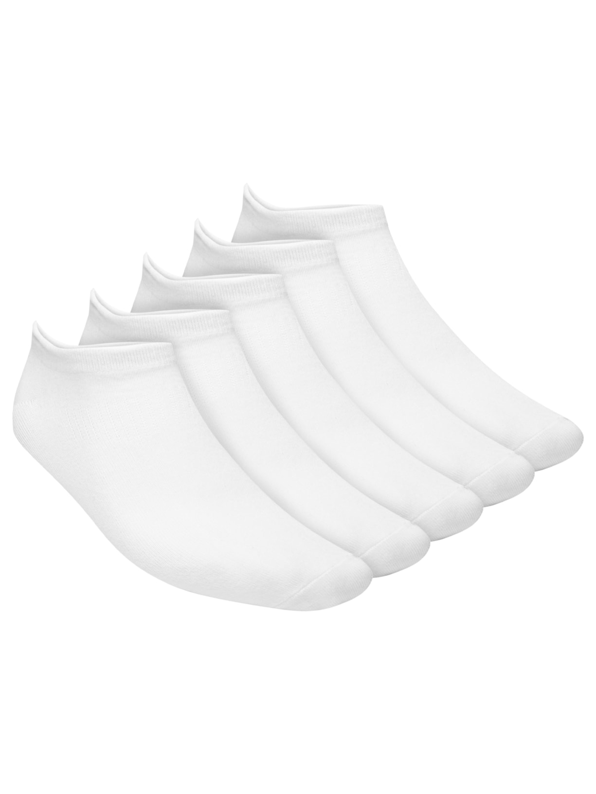 Kit 5 Pares de Meias Soquetes Masculina - Branco