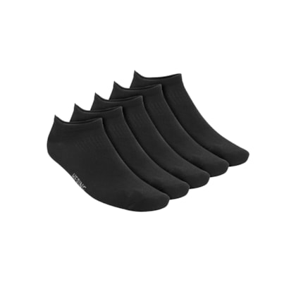Kit 5 Pares de Meias Soquetes Masculina - Preto