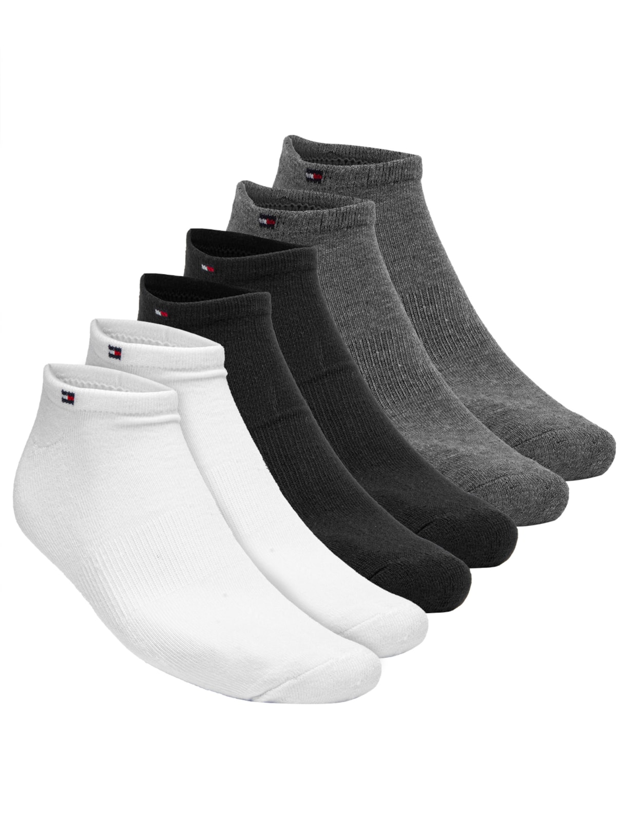 Kit 6 Pares de Meia Cano Baixo Athletic No Show Masculino – Cinza Tommy Hilfiger