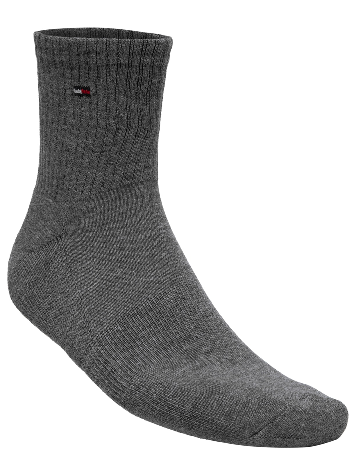 Kit 6 Pares de Meia Cano Médio Athletic High Quarter Masculino Cinza Tommy Hilfiger