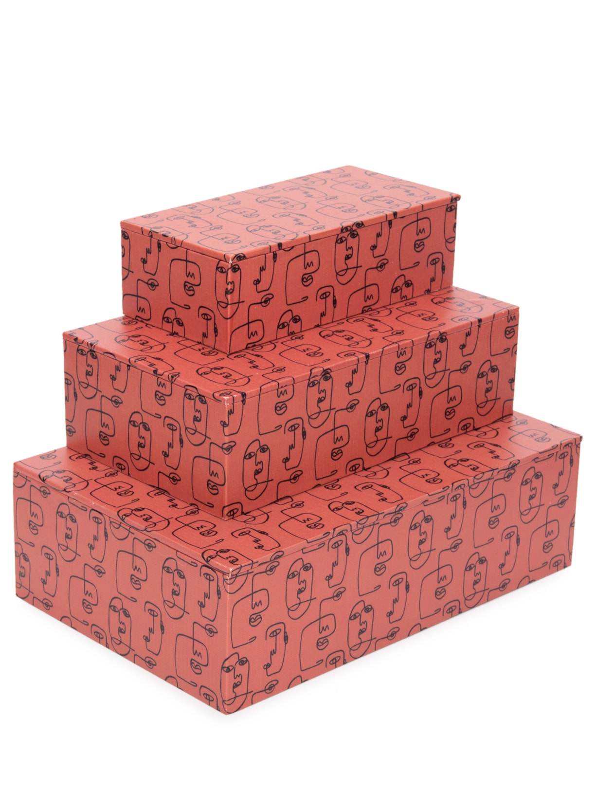 Kit Caixas Em Mdf 3 Peças Rosa '2Home