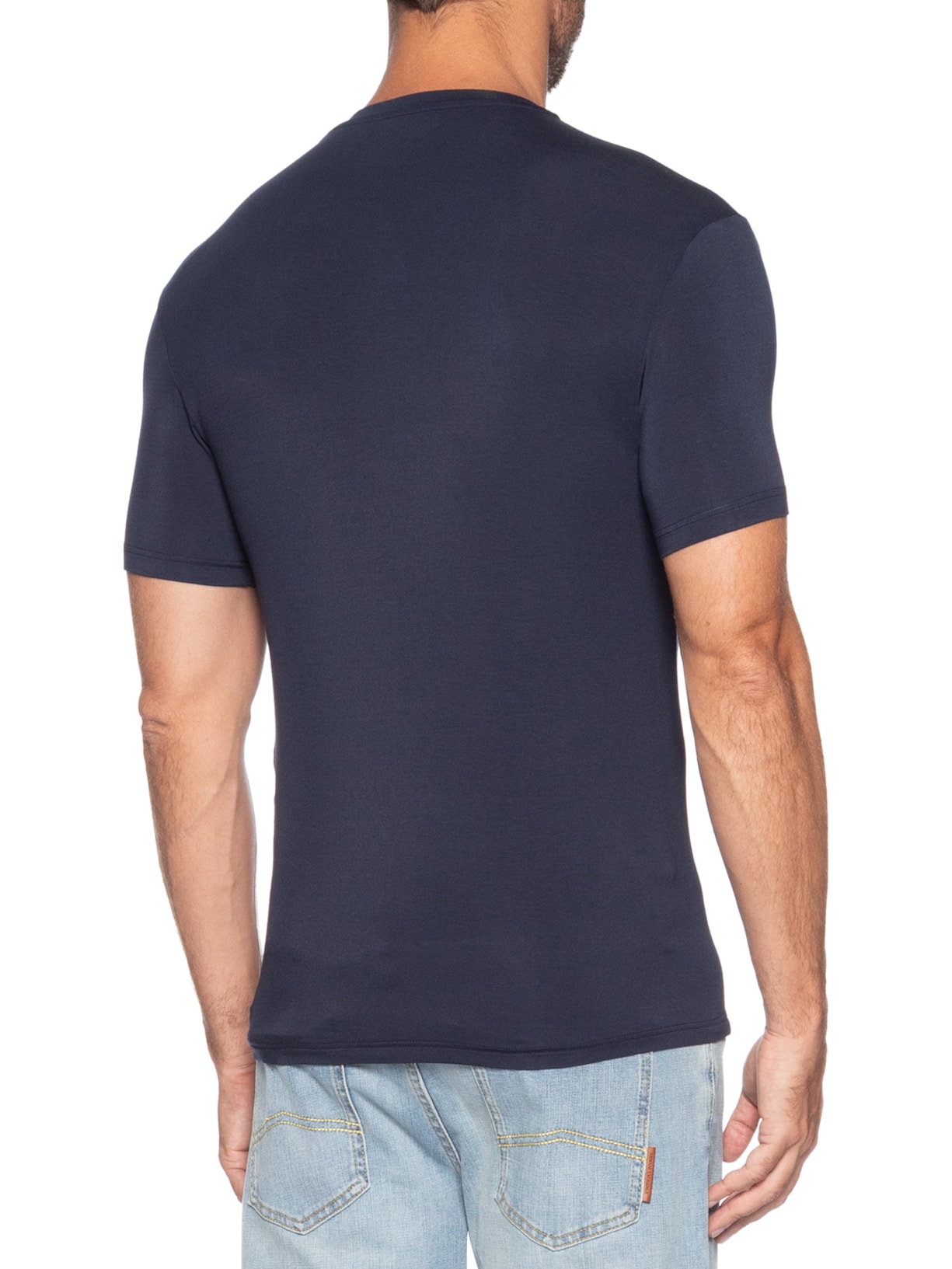 Kit Camiseta Masculina 2 Peças Mc Crew Neck Azul Emporio Armani Bodywear