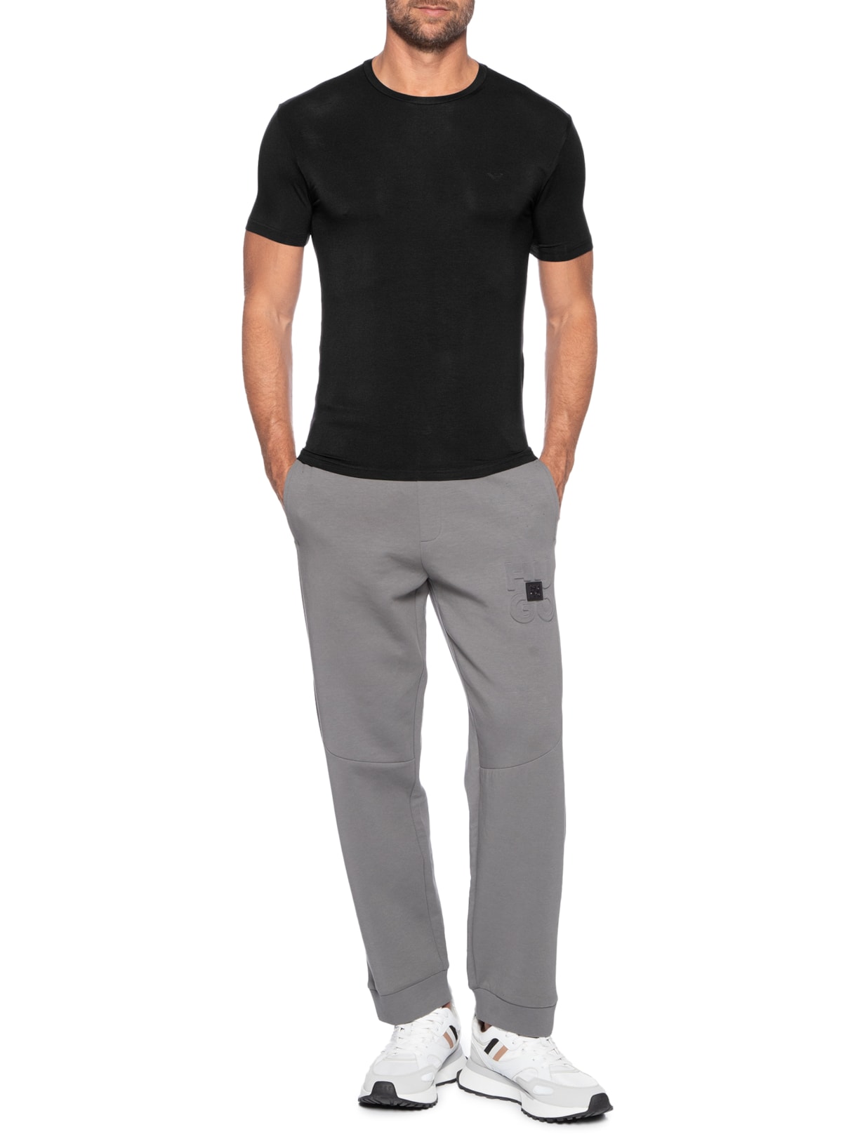 Kit Camiseta Masculina 2 Peças Mc Crew Neck Preto Emporio Armani Bodywear