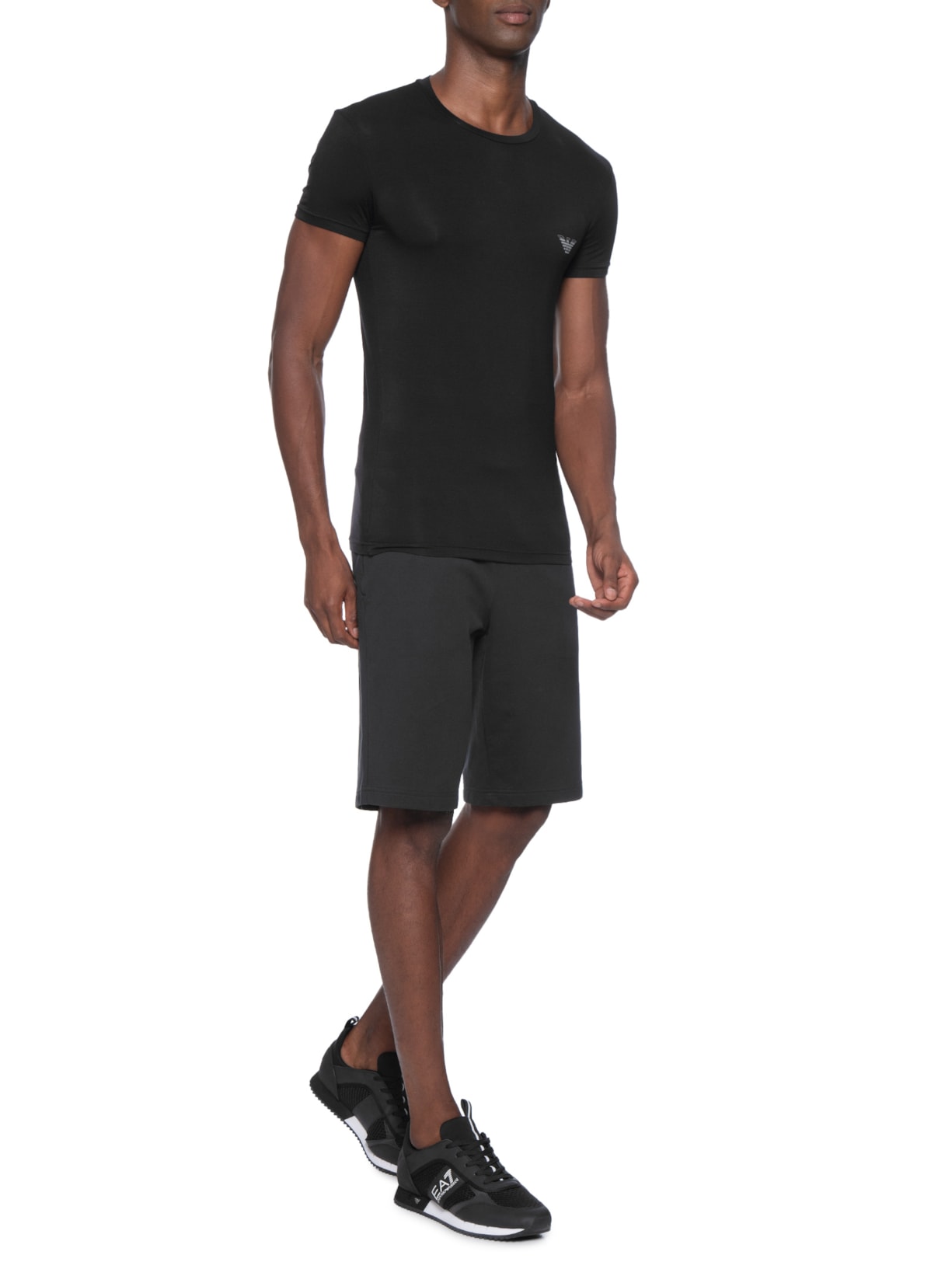 Kit Camiseta Masculina 2 Peças Preto Emporio Armani Bodywear