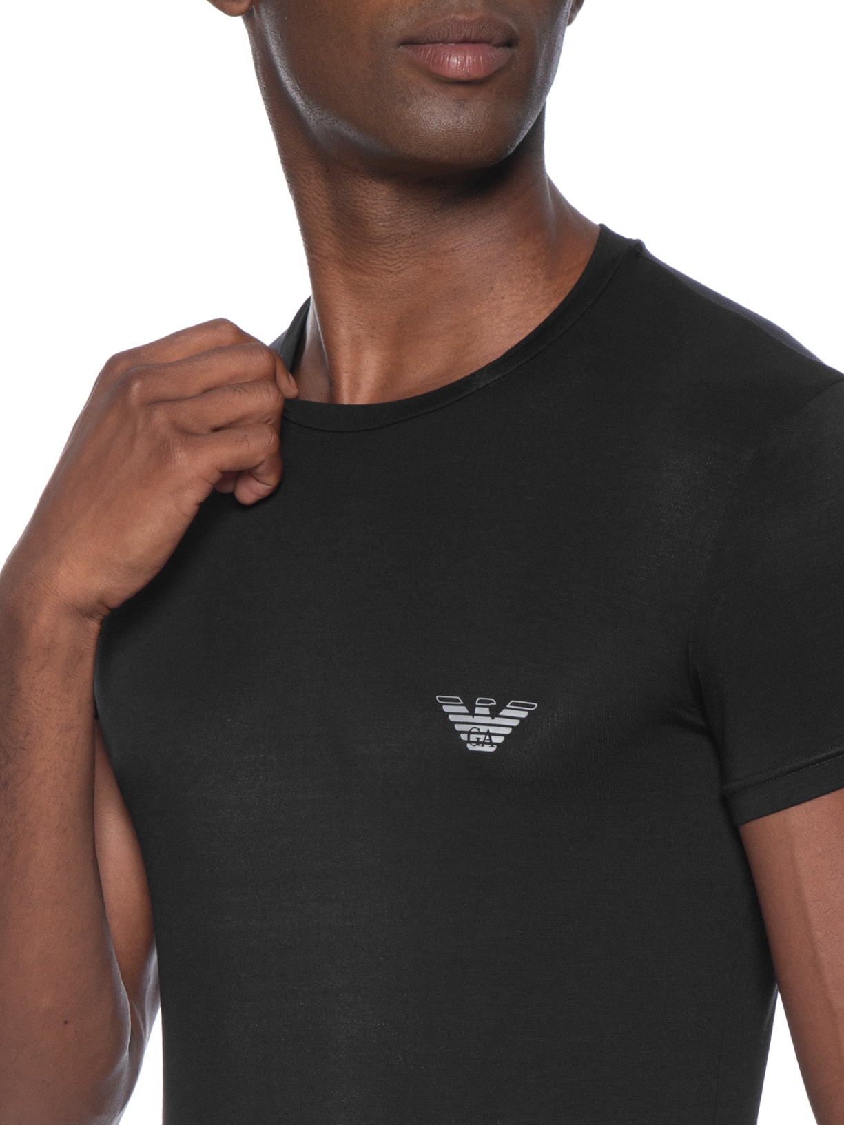Kit Camiseta Masculina 2 Peças Preto Emporio Armani Bodywear