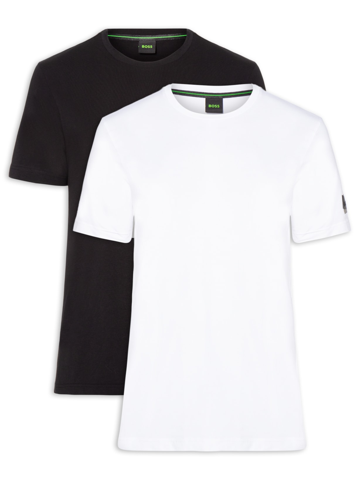 Kit Camiseta Masculina Regular Fit 2-Pack Preto Boss