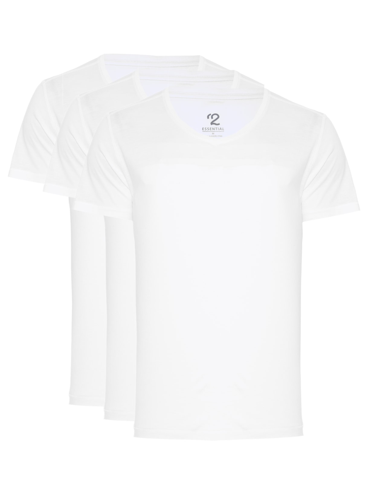Kit Camisetas Masculina Pima Berlim Regular Fit - Branco