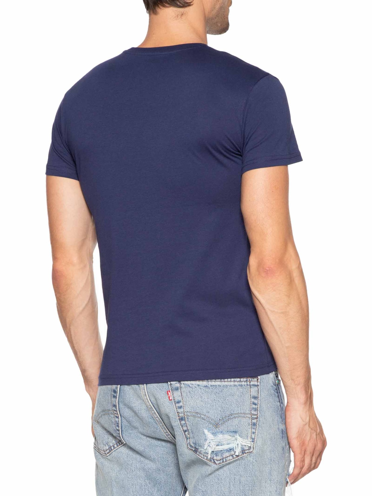 Kit Camisetas Masculinas 2 Peças Short Sleeve Azul Just Cavalli