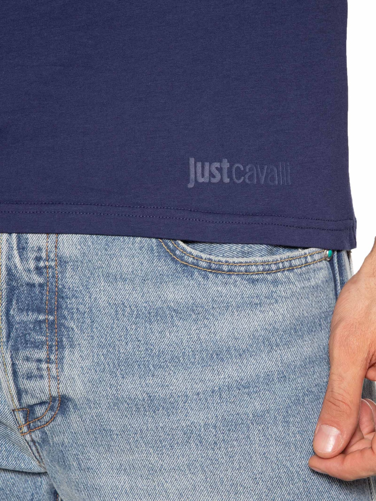 Kit Camisetas Masculinas 2 Peças Short Sleeve Azul Just Cavalli