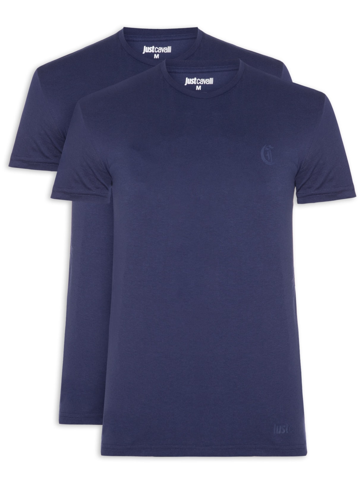 Kit Camisetas Masculinas 2 Peças Short Sleeve Azul Just Cavalli