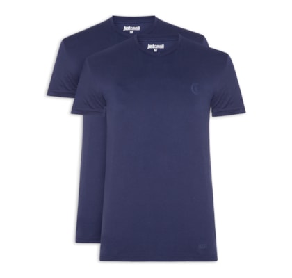 Kit Camisetas Masculinas 2 Peças Short Sleeve - Azul