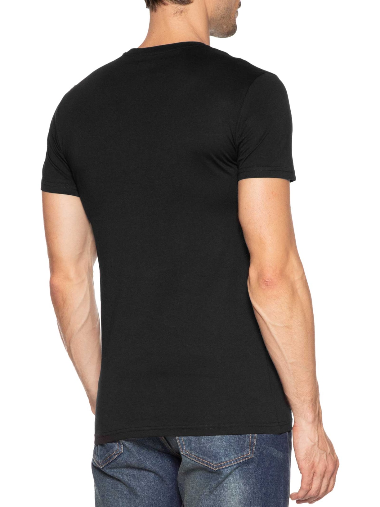 Kit Camisetas Masculinas 2 Peças Short Sleeve Preto Just Cavalli
